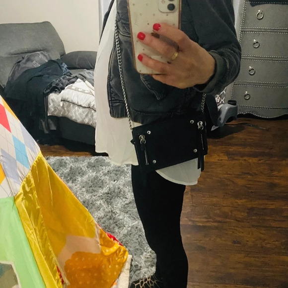 Botkier Crossbody bag Black leather silver hardware small rectangle - Picture 12 of 15